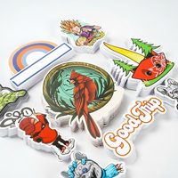 Autocollants personnalisés découpés à la forme, pelliculés brillants, imperméables, en vinyle adhésif, avec logo, étiquettes prédécoupées