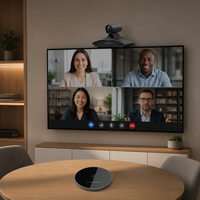 Terminal de visioconférence 4K Grandstream GVC3220, 5 voies, 1080p, tout-en-un, micro sans fil, Wi-Fi double bande, reconnaissance faciale IA