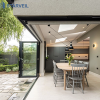 Porte de véranda française en aluminium avec double vitrage trempé, battante, pour extérieur, style patio, panneaux isolants à double vitrage