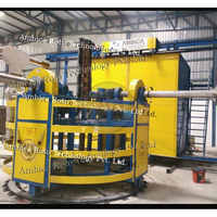 Machine de rotomoulage biaxiale à 3 bras, équipement de fabrication automatique de réservoirs en plastique, machine de moulage rotatif industrielle