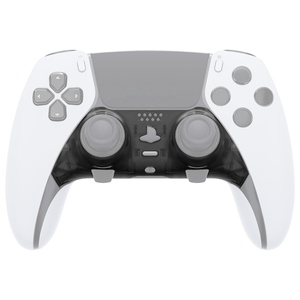 Coques personnalisées EXtremeRate, transparentes et noires, garnitures décoratives de remplacement, coques à clipser pour manette PS5 Edge - Product Image 2