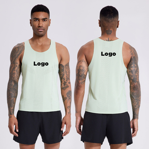 Débardeur de sport pour homme en maille unie - Séchage rapide et respirant - 280g 95% Polyester 5% Spandex - Product Image 1