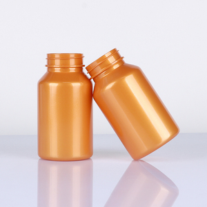 Flacon capsule orange, emballage pharmaceutique de haute qualité en plastique PET pour produits de santé avec différents bouchons à vis. - Product Image 4