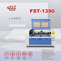 FST 1390 co2激光雕刻机60w 80w 100w 130低成本塑料激光垫板切割机意大利塑料板材