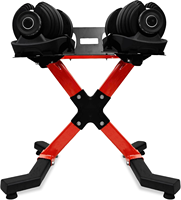 Support de rangement pour haltères autoportant en forme de X, plus stable et robuste, adapté à tous les types d'haltères réglables