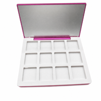 Palette de fards à paupières vide 12 couleurs en ABS écologique 30g, étui cosmétique transparent personnalisé élégant pour impression directe