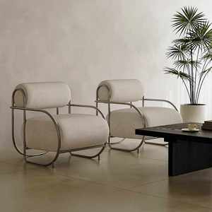 Nordic Bauhaus Single Sofa <strong>Chair</strong> Middle Ancient Creative <strong>Simple</strong> Retro Leisure <strong>Chair</strong> for Home Office Bar Luxury Bedroom Cafe - Product Image 5