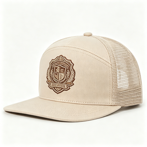 7 Panel Custom Laser Cut Holes Non-waterproof Snapback Trenches Hydro Waterproof Performance Gorras Trucker Cap <b>Flat</b> Bill <b>Hats</b> - Product Image 1