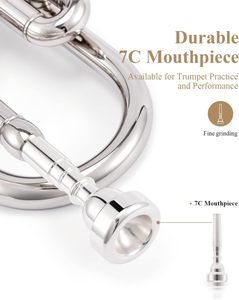 <span class=keywords><strong>Prix</strong></span> de gros/OEM/<span class=keywords><strong>Prix</strong></span> usine – Ensemble de <span class=keywords><strong>trompette</strong></span> standard BB pour <span class=keywords><strong>débutant</strong></span> en laiton argenté avec saxophone soprano – Instrument pour étudiant - Product Image 4