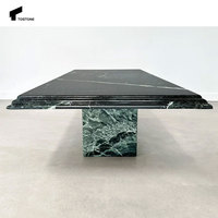 Tostone élégant naturel Verde Alpi carré vert Table basse en marbre pour chambre à la mode maison appartement décoration intérieure