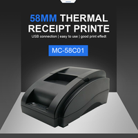 Imprimante thermique portable 58 mm pour reçus – Idéale pour l'impression compacte en commerce de détail, la gestion des listes de produits et les fournitures professionnelles en gros