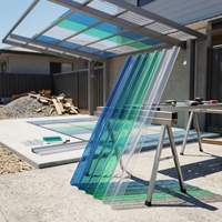 Tôle de toiture en polycarbonate ondulé 1mm-3mm transparente pour abri de voiture, auvent, lanterneau