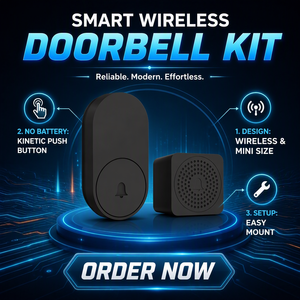 Smart Wireless Doorbell Mini Size <strong>Plug</strong>-in IP44 Weatherproof 60 Sounds Long Distance Wireless <strong>Door</strong> <strong>Bell</strong> with LED Indicator - Product Image 2