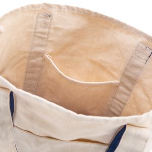 Venta al por mayor personalizado Eco 12 OZ algodón liso pesado bolsa de lona con el interior exterior bolsillos delanteros de compras - Product Image 4