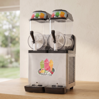 Machine à slush double cylindre, directement de l'usine, pour la fabrication de boissons glacées, idéale pour les magasins de boissons, les cafés, la vente en gros