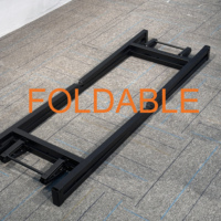 Table de massage pliable professionnelle en acier inoxydable, rectangulaire, pour salon de beauté, spa, bureau de travail