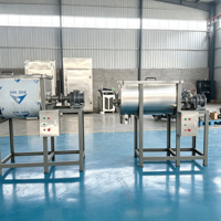Mélangeur horizontal à vis en acier inoxydable de 200 L avec moteur pas à pas pour la poudre détergente et le mélange de cosmétiques, conception durable