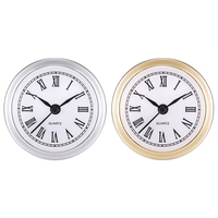 38MM Tamaño pequeño Números Artesanía Cuarzo Plata Reloj Inserta Movimiento