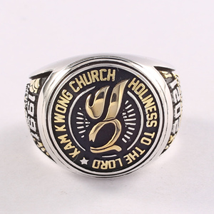 2005 bán buôn cao đánh bóng thép không gỉ Đại Học Cao đẳng trang sức lớp nhẫn với chất lượng tốt nhất - Product Image 4