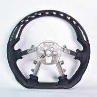 Volant en fibre de carbone forgée perforé en cuir suédé, personnalisé et amélioré, adapté à la Chevrolet Corvette C5