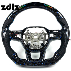 Volante de Fibra de Carbono Forjado Azul con Pantalla LED Personalizada para Honda Civic 11ª Generación 2021 2022 <span class=keywords><strong>2023</strong></span> 2024 - Product Image 1