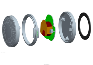 Không thấm nước IP67 thuyên 3-trục cảm biến gia tốc uuid/uid lập trình eddystone đèn hiệu ble5.0 ibeacon - Product Image 3