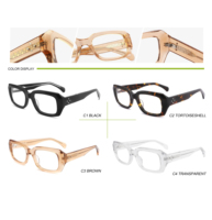 Montures optiques en acétate TS91042, montures de lunettes rectangulaires épaisses, montures de lunettes en acétate de luxe