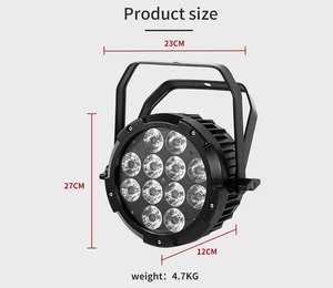 12x18W IP65 Waterproof 6in1 RGBWAUV LED Rechargeable and Wireless DMX512 For Outdoor Activity - Product Image 3