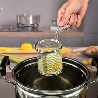 Mini panier de friteuse en acier inoxydable panier à friture en maille passoire servant la présentation des aliments outil de cuisson panier de frites