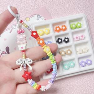 Perles en vrac en acrylique multicolores de 10 mm à bas prix pour la fabrication artisanale de bracelets et accessoires de bijoux - Product Image 1