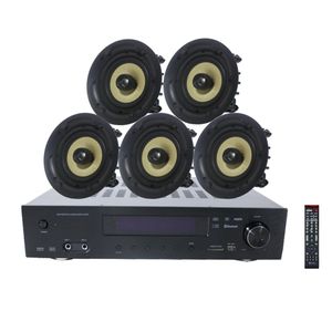 เครื่องขยายเสียงดิจิตอล 5.1 โฮม 500W พร้อมบลูทูธ/USB และลำโพงติดเพดานไร้ขอบ 5 ชิ้น สำหรับระบบเสียง SH2046 Blueto - Product Image 1