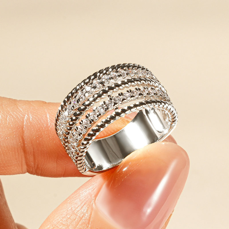 white gold high quality cubic zirconia women s wedding band