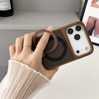 Coque en carbone pour iPhone 17, 17 Pro Max, 17 Air, avec anneau de maintien et béquille, en fibre d'aramide, pour iPhone 17, 16, 15, 14, S26, S25