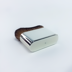 <span class=keywords><strong>Pinceau</strong></span> <span class=keywords><strong>Kabuki</strong></span> plat multifonctionnel écologique personnalisé pour le corps et le visage, manche en plastique, pour fond de teint et blush - Product Image 5