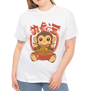 เสื้อยืดชุดนอนผู้หญิงผ้าฝ้าย 100% พิมพ์ลายแบบ Heat Transfer ทรงหลวม สวมใส่สบาย พร้อมสกรีนโลโก้ตามสั่ง มีไซส์พลัสไซส์ให้เลือก - Product Image 5
