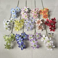 Fleurs artificielles en soie Magnolia à 4 têtes pour décorations de mariages, salles de banquet, fêtes et salons
