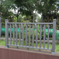 Système de balustrade de balcon pour villa moderne en composite bois-plastique (WPC) – Garde-corps extérieur ignifuge, anti-UV et antirouille