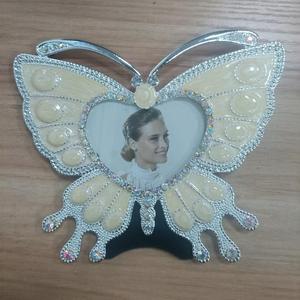 Heart Shape Metal Photo <b>Frame</b> With Butterfly Design Plating Aluminum Tabletop Decoration For Home Wedding Gift - Product Image 3