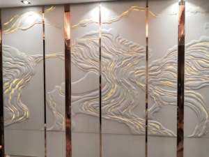 Personalizzabile 3D intaglio arte pannello di parete di alta qualità Design moderno per la casa o Hotel impermeabile e ignifugo - Product Image 4