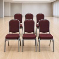 Chaise de banquet d'hôtel à cadre métallique, avec assise en tissu ou en cuir PU, pour événements commerciaux, mariages, fêtes, utilisation en extérieur ou en intérieur