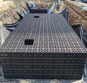 Réservoir géocellulaire de test 45t pour le stockage et l'infiltration des eaux pluviales souterraines dans les communautés résidentielles, avec géotextile - Product Image 4
