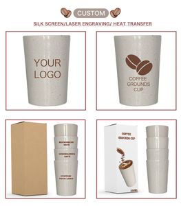 แก้วกาแฟย่อยสลายได้ขนาด 350 มล. ผลิตจากกากกาแฟ เกรดอาหาร ย่อยสลายได้ เป็นมิตรกับสิ่งแวดล้อม ใช้แล้วทิ้งได้ พิมพ์โลโก้ได้ เหมาะสำหรับร้านกาแฟ โรงแรม ของขวัญทางธุรกิจ - Product Image 1