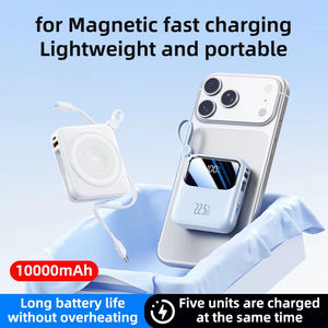Gebra Mini Power Bank Solaire 10000mAh 15W PD Chargeur Magnétique Sans Fil Charge Solaire Entrée Type-C Matériau ABS Li-Polymère - Product Image 6