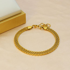 Vente en gros 2024 punk large filet large bracelet épais pour femme, bracelet chaîne serpent cubain en acier inoxydable - Product Image 6