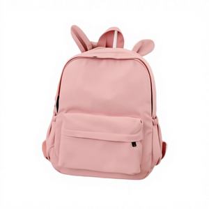 Sac à dos scolaire tendance avec logo personnalisé, grande capacité, fermeture éclair, design unisexe, en polyester, taille enfant, portable - Product Image 5