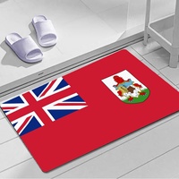 Tapis de sol rectangulaire en caoutchouc imprimé drapeau des Bermudes, 40*60cm, paillasson antidérapant pour décoration intérieure et extérieure
