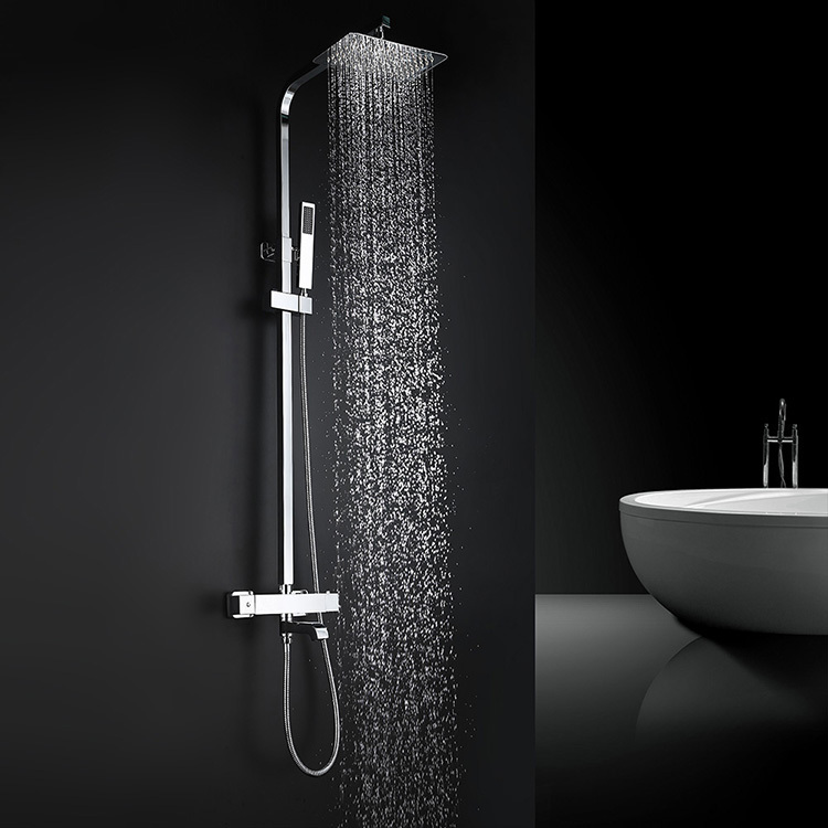 Moderne Pluie En Laiton Haute Pression L'équilibre Ensemble de Robinet de Douche Colonne De Douche Mitigeur de Douche