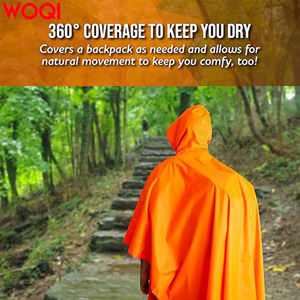 WOQI три в одном уличный плащ с капюшоном, уличный плотный плащ с клейкой пряжкой, аварийный плащ для кемпинга - Product Image 6
