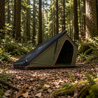 Tente de toit de voiture imperméable à coque rigide pour le camping, quatre saisons, cadre en aluminium, pliable, 4 personnes, SUV 4x4, abri extérieur en coton