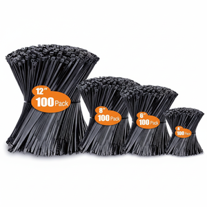 ที่ผูกซิปมีหลากหลายขนาดแพ็ค400สายสีดำสายไฟทนรังสียูวีโดย - Product Image 1